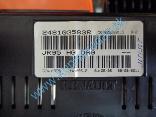 tachometer na renault scénic III 1,9dci, 248103583R